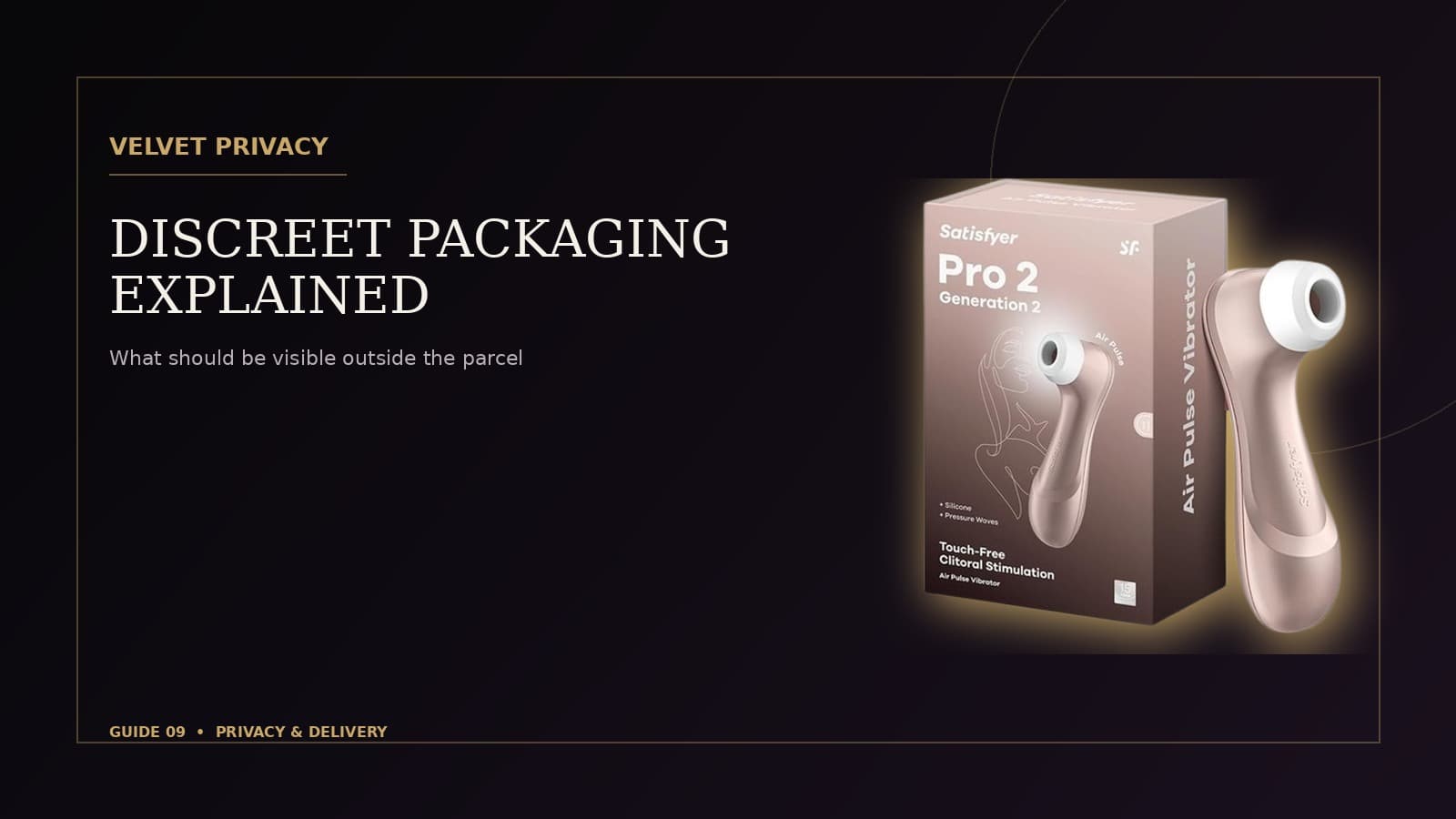 Conceptual image representing discreet packaging and private delivery