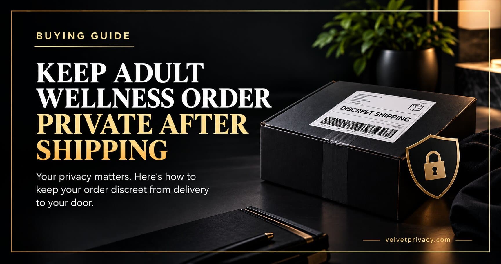 Private adult wellness order delivery with secure tracking and notification privacy