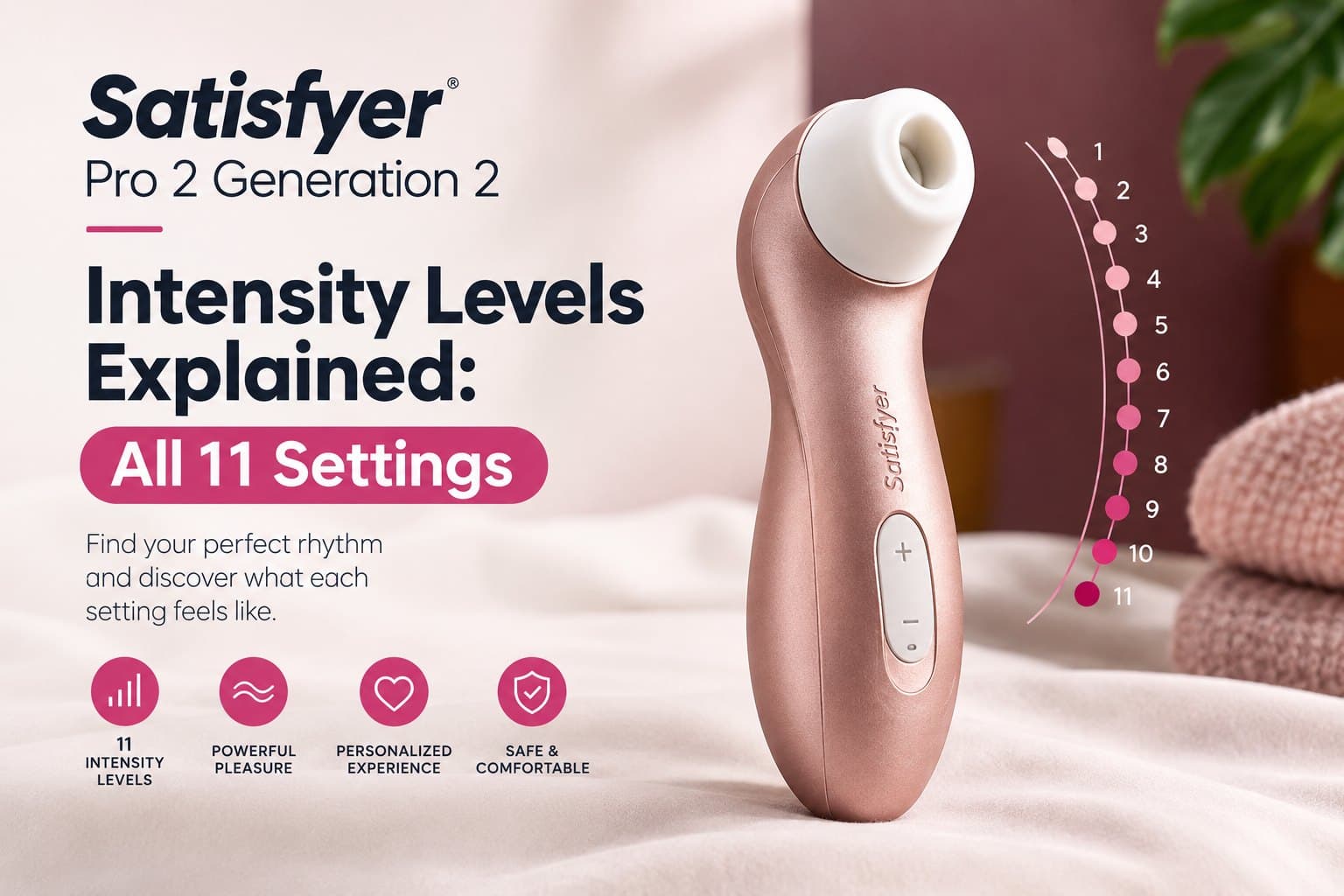 Satisfyer Pro 2 Generation 2 intensity levels explained from settings 1 to 11