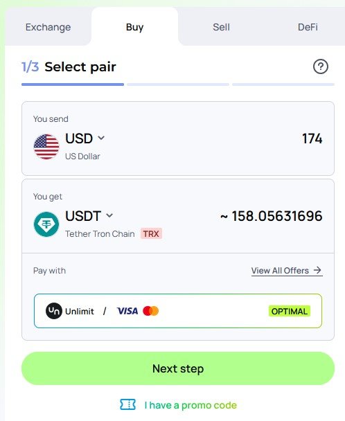 Changelly setup