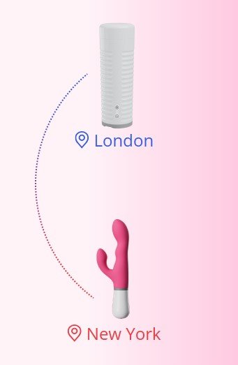 Long-distance couple using Lovense Nora and Max 2 interactive devices